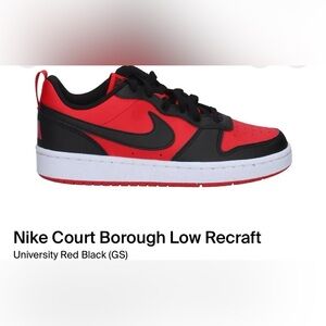 Nike Red and Black Low Sneakers